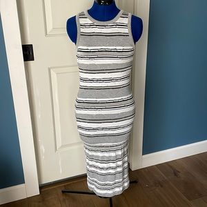 Silence and noise striped midi body on dress